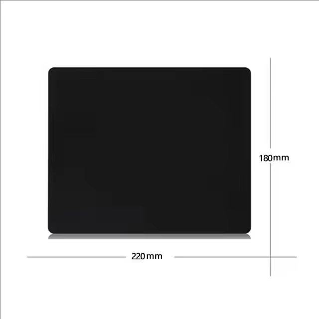 Compact Black Anti-Slip Rubber Mouse Pad 18x22 cm