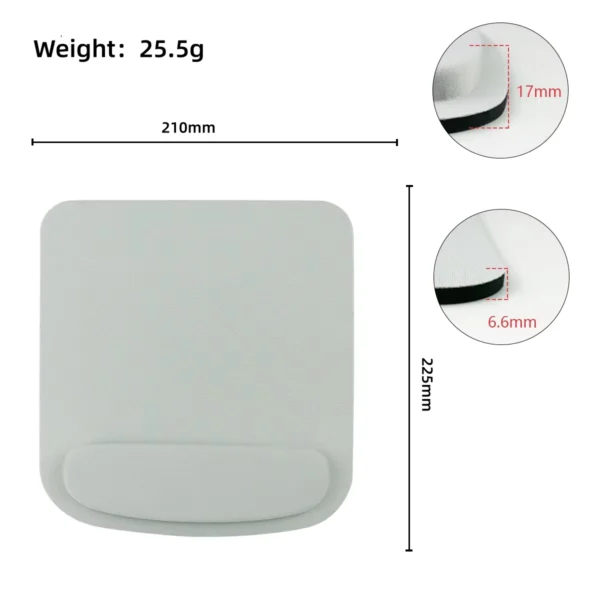 Ergonomic EVA Rubber Mouse Pad with Wrist Rest