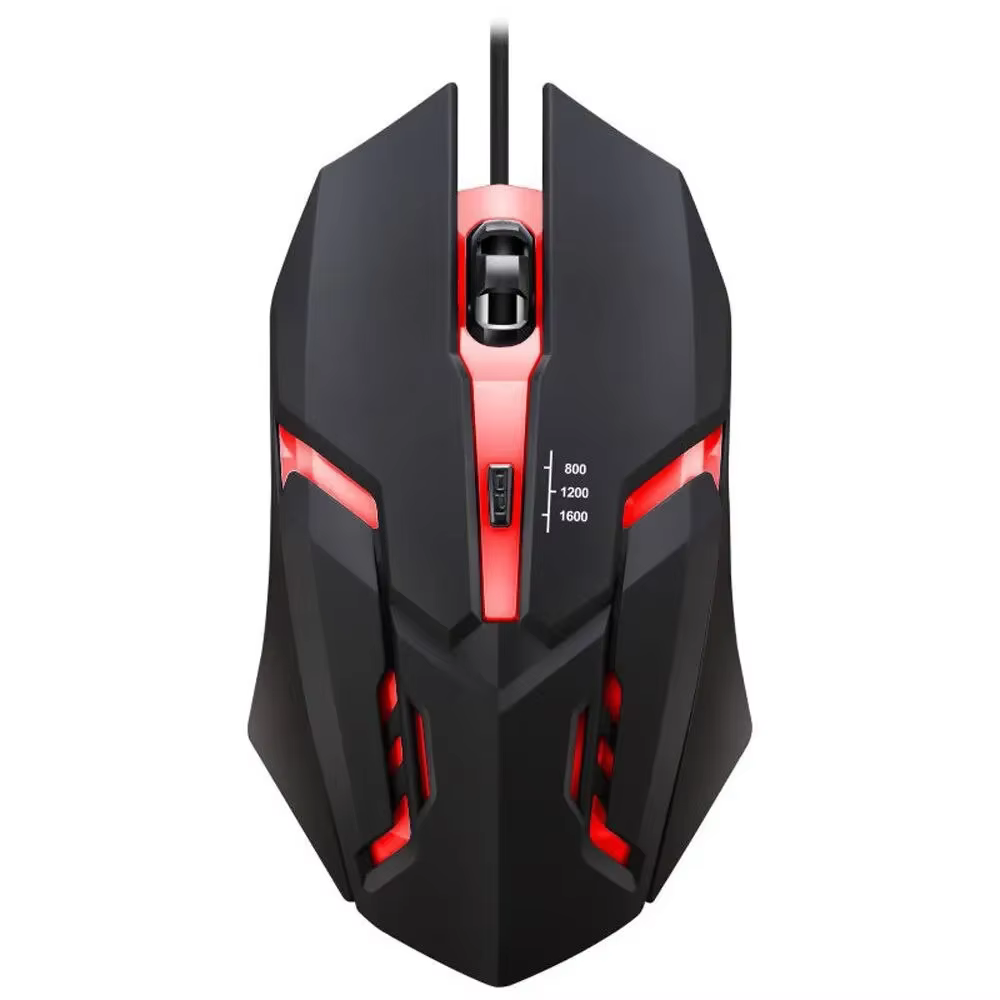 Ergonomic RGB Wired Gaming Mouse with 4 Programmable Buttons