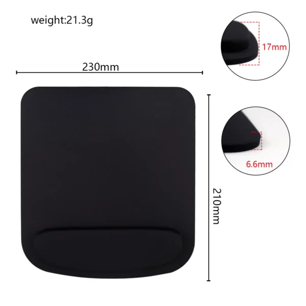 Ergonomic EVA Rubber Mouse Pad with Wrist Rest