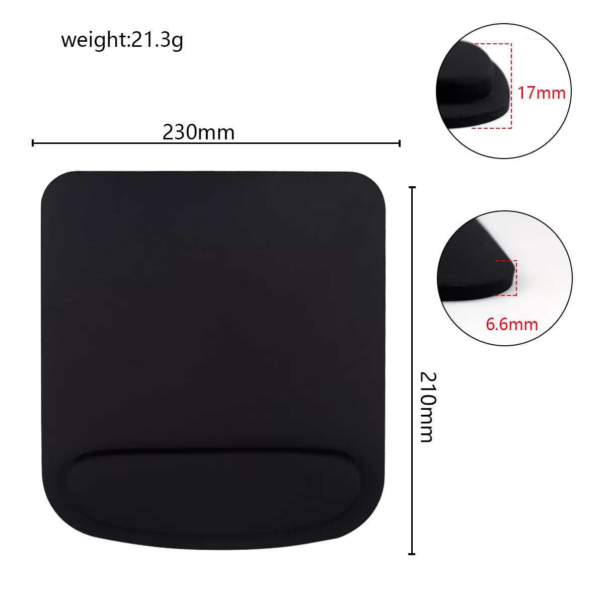 Ergonomic EVA Rubber Mouse Pad with Wrist Rest