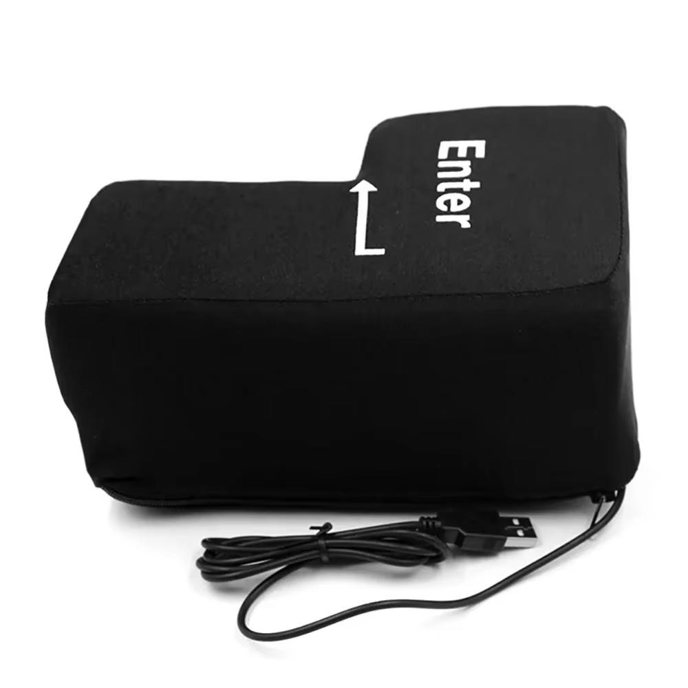 USB Enter Key Stress Relief Pillow for Computer Users