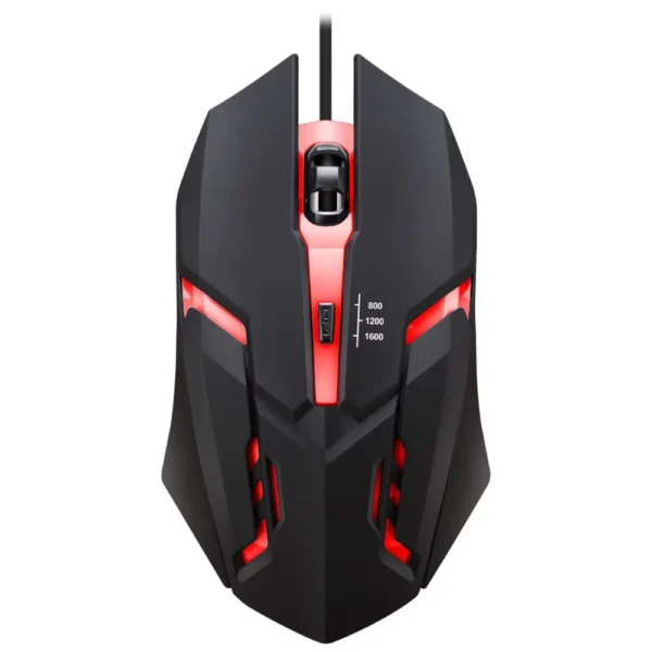 Ergonomic Wired Gaming Mouse with LED Backlight