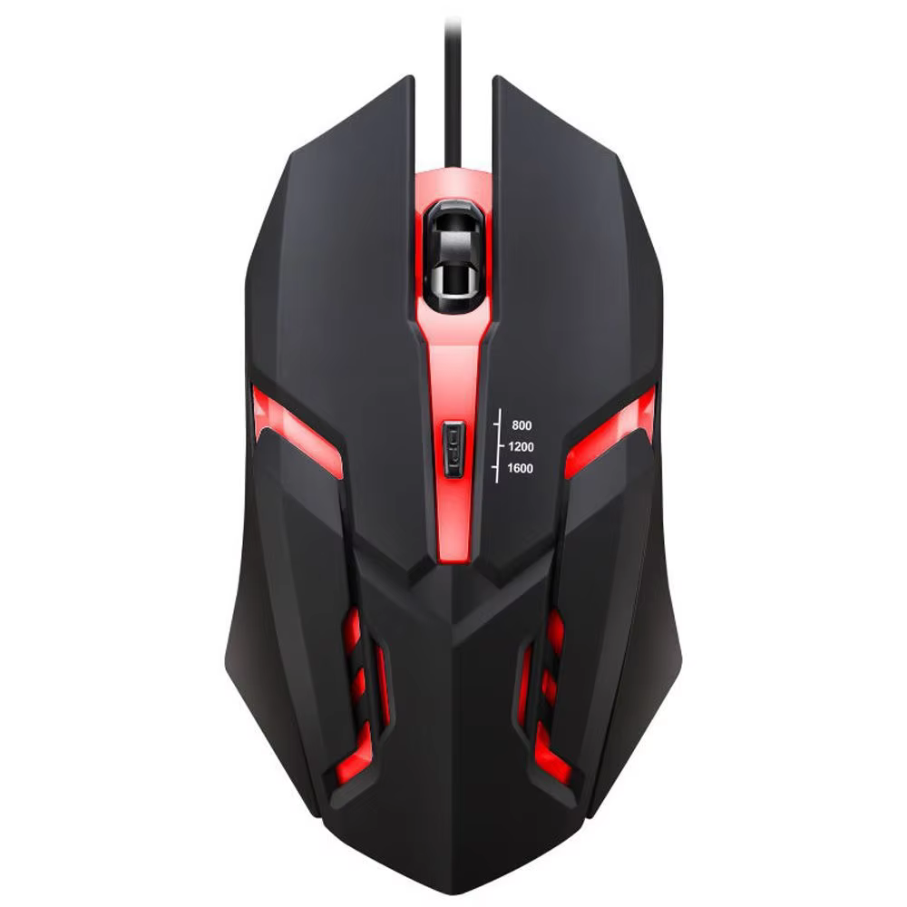 Ergonomic Wired Gaming Mouse with LED Backlight