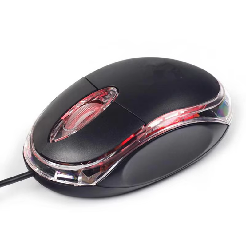 Mini Wired USB Optical Mouse with LED Ergonomic Design