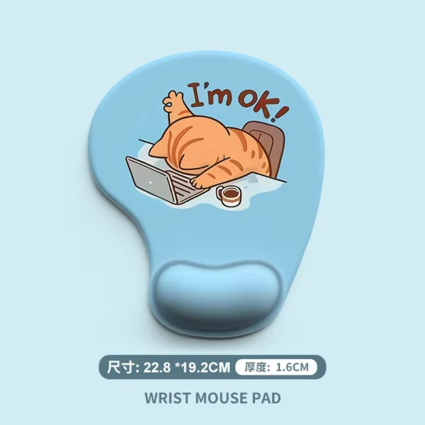 Cute Cartoon Silicone Mouse Pad with Wrist Support