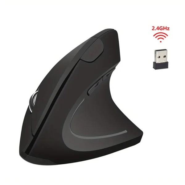 Ergonomic Right Hand Vertical RGB Wired Optical Mouse