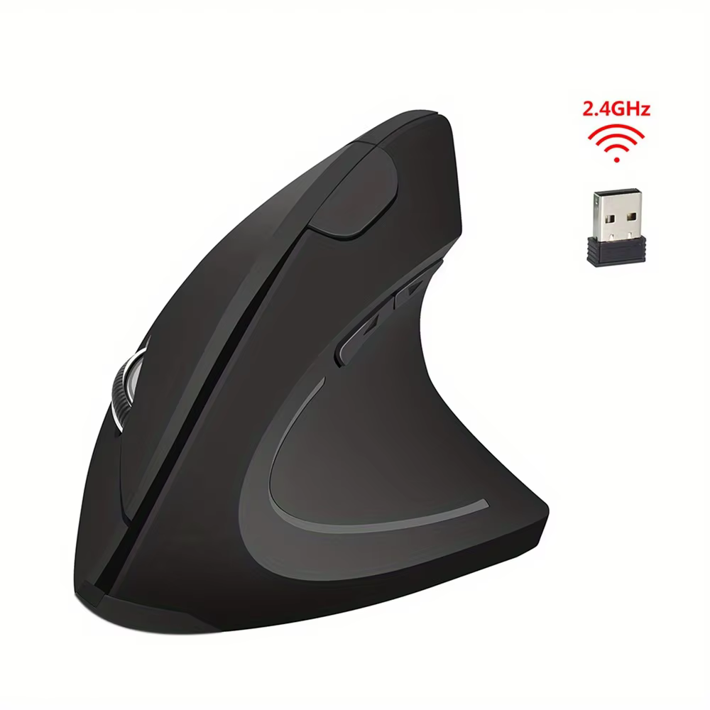 Ergonomic Right Hand Vertical RGB Wired Optical Mouse