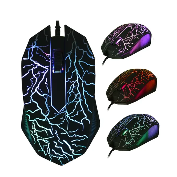 3200DPI Wired Gaming Mouse with Colorful LED