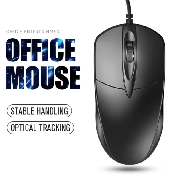 Ergonomic Backlit Wired Gaming Mouse USB 1600 DPI