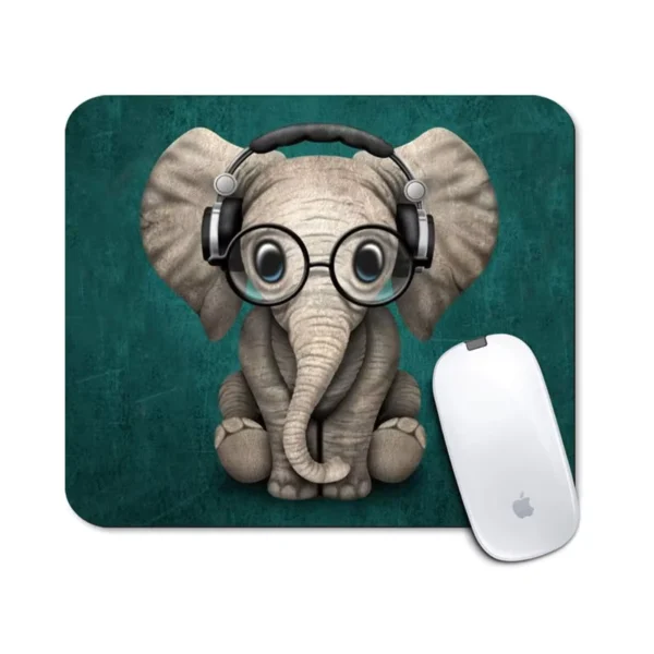 Large Gaming Mouse Pad with Abstract Black White Grey Design