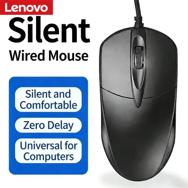 Lenovo Wired Ergonomic Optical Mouse 1200 DPI Black