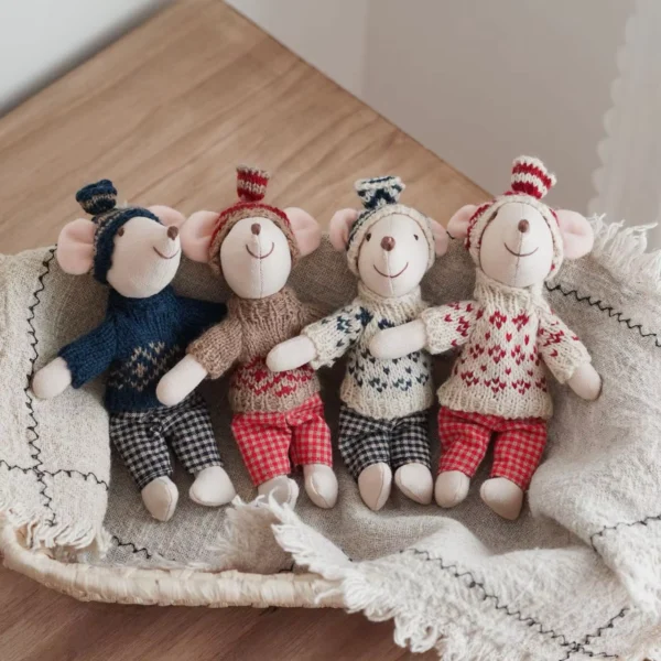 Plush Mouse Doll Toy Soft Stuffed Animal for Kids