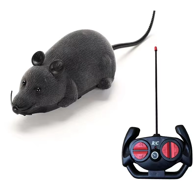 Wireless Faux Fur Cat Toy Mouse for Interactive Play