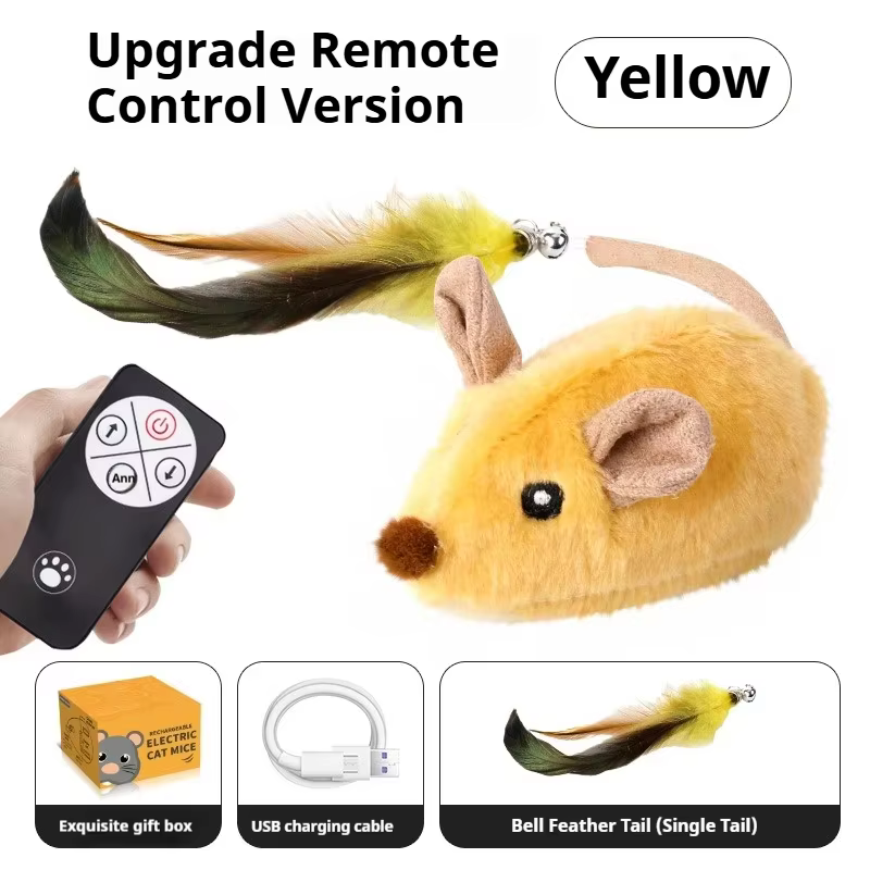 USB Rechargeable Interactive Moving Mouse Cat Toy