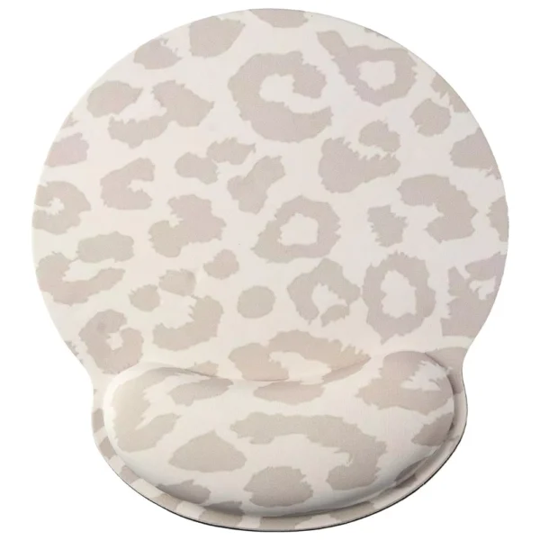 Grey Leopard Ergonomic Waterproof Mouse Pad with Wrist Rest