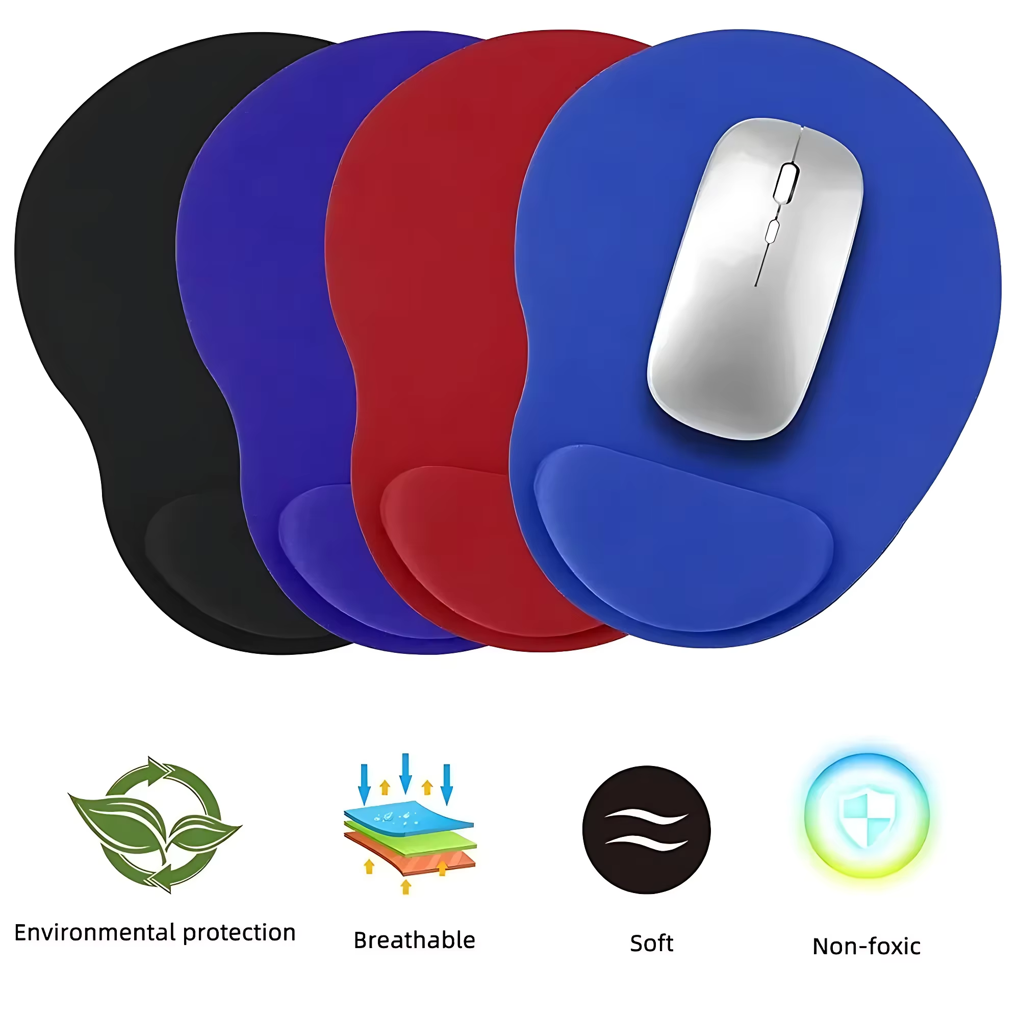 Ergonomic Wrist Rest Mouse Pad with Comfortable Support