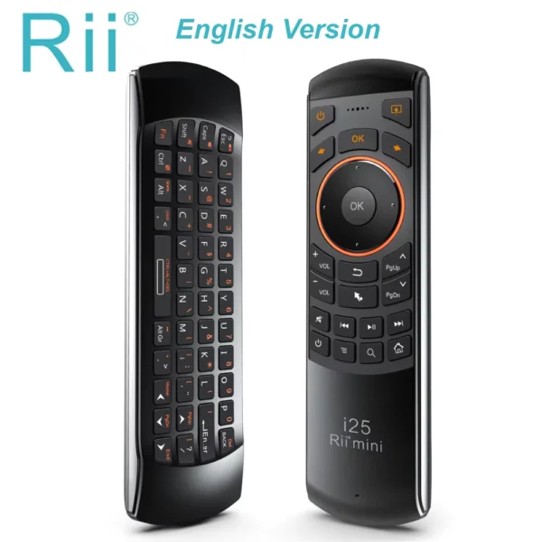 Rii I25 2.4G Mini Wireless Air Mouse Keyboard with IR Remote