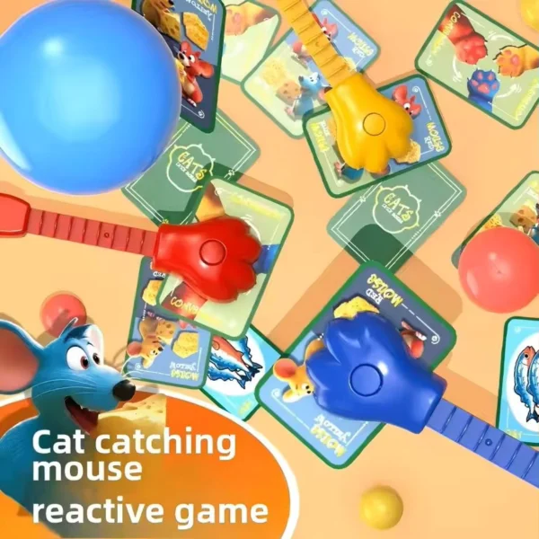 Cat Catching Mouse Three-Person Reaction Board Game