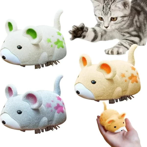Interactive Electric Cat Toy Mouse with Obstacle Avoidance