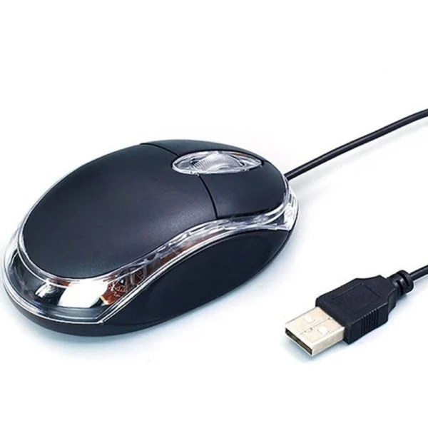Wired USB Optical 3-Button Mouse with 1000 DPI for Laptop