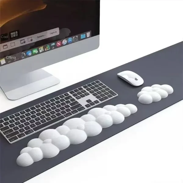 Ergonomic Cloud-Shaped Wrist Rest for Keyboard & Mouse