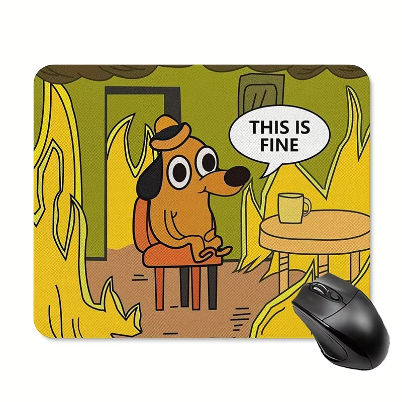 Cute Dachshund Dog Mouse Pad with Non-Slip Rubber Base