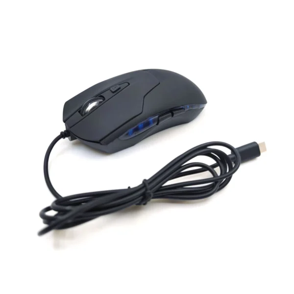 USB C Wired Gaming Mouse with 2400 DPI and RGB Lights