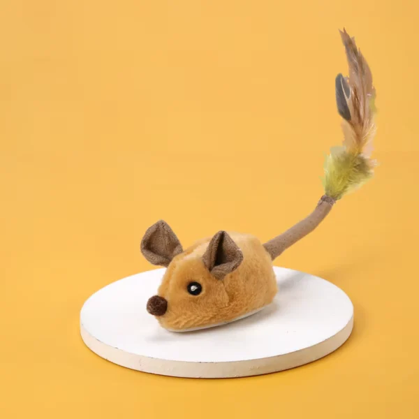 Interactive Plush Robot Mouse Cat Toy with Random Motion