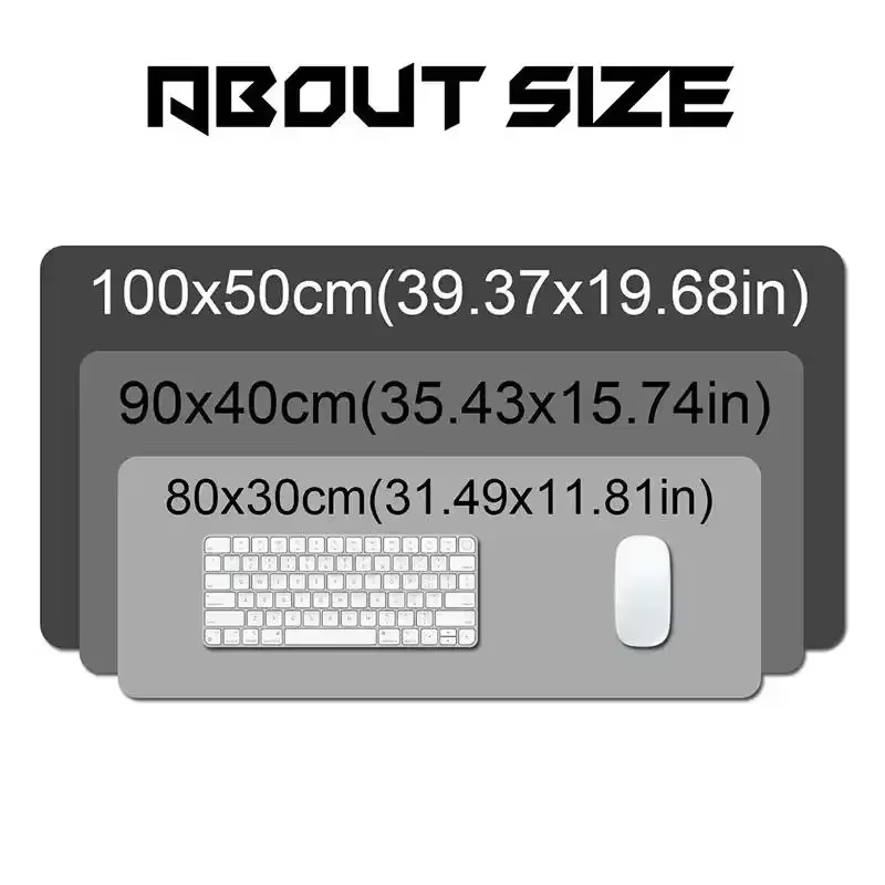 Black & White Gamer Mouse Pad Non-Slip Rubber 400x900