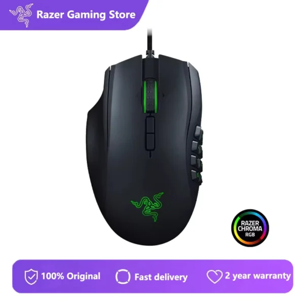 Razer Naga Left Handed Wired MMO Gaming Mouse 20000 DPI