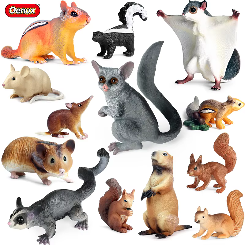Oenux Realistic Wild Mouse and Animal PVC Models