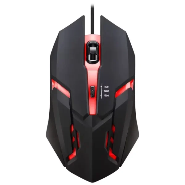 Ergonomic Wired Gaming Mouse with RGB Lighting USB