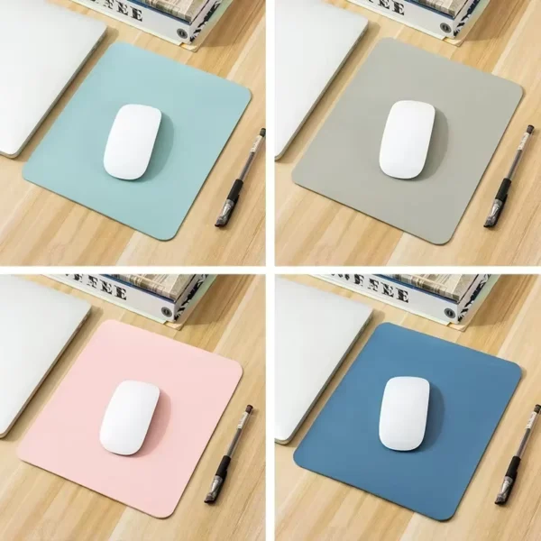 Compact PU Mouse Pad with Anti-Slip Base for Office & Gaming