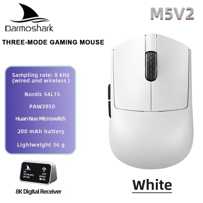 Darmoshark M5V2 Ultra-Light 36g Gaming Mouse 8kHz