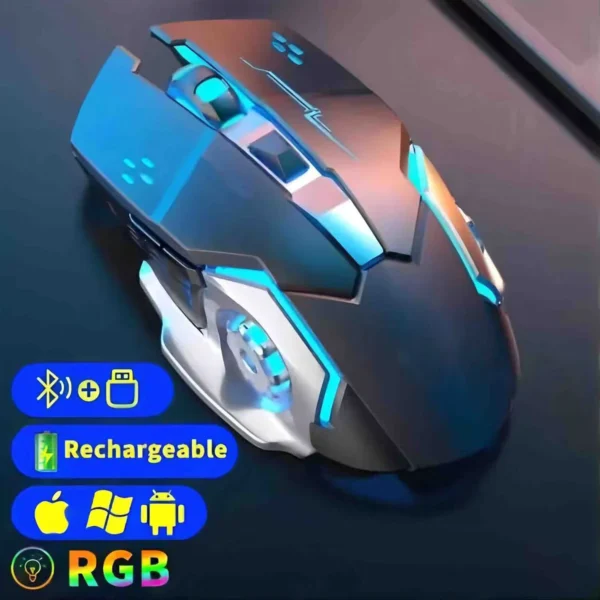KaiAqua Bluetooth Gaming Mouse Rechargeable Wireless