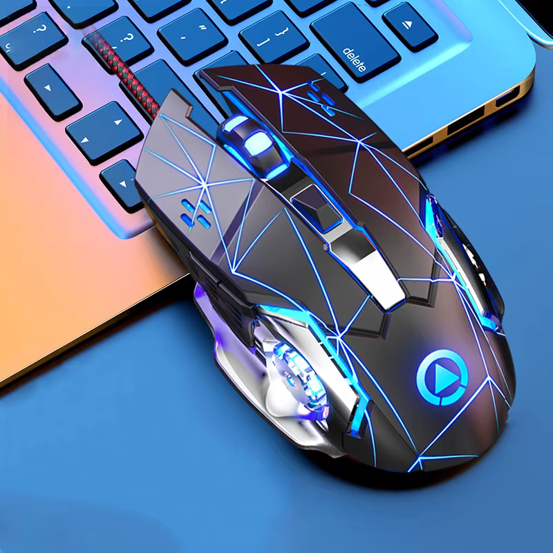 USB Wired Optical Mouse 1200DPI Anti-Slip 6D Roller