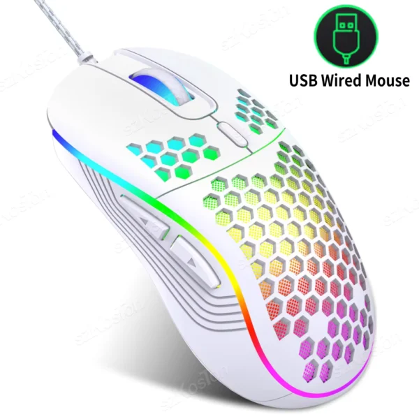 RGB Wired Ergonomic Gaming Mouse 7200DPI Adjustable