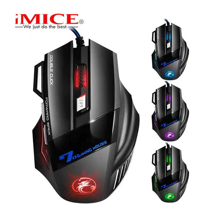 IMICE X7 Optical Wired Gaming Mouse with RGB Lighting