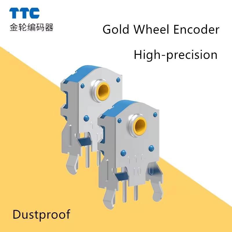 TTC Plastic Rotary Mouse Scroll Encoder 7-16mm Gold Wheel