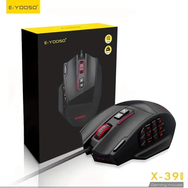 E-YOOSO X-39PRO Wired Gaming Mouse with 12 Macro Buttons