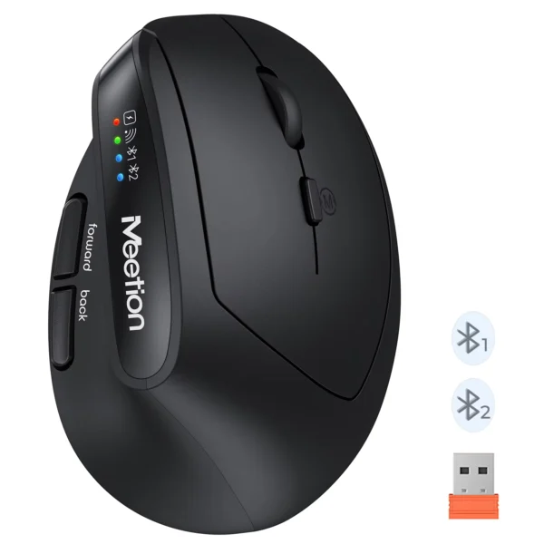 MEETION BTM008 Ergonomic Vertical Bluetooth Wireless Mouse