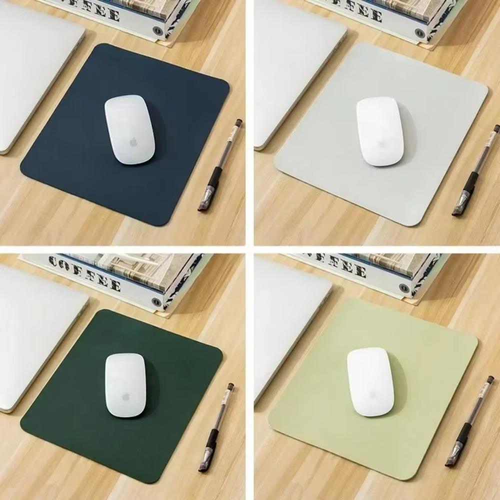 Small PU Leather Non-Slip Waterproof Mouse Pad for PC
