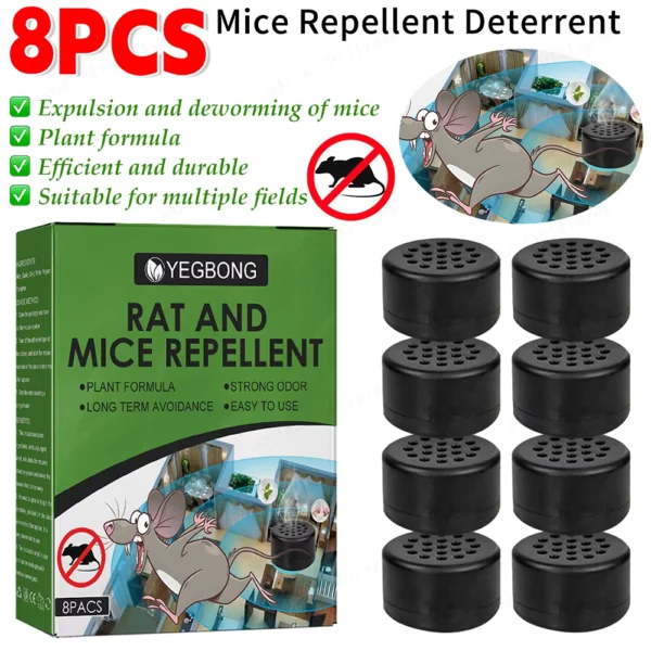 8-Pack Peppermint Oil Rodent Repellent Balls for Home