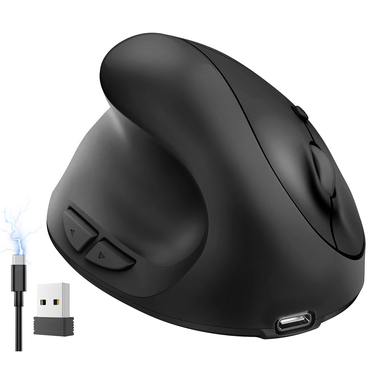Left-Hand Wireless Vertical Ergonomic Mouse Rechargeable