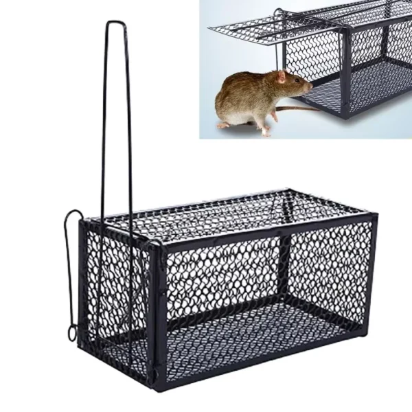Self-locking Iron Net Mouse Trap Cage 11x23x11cm