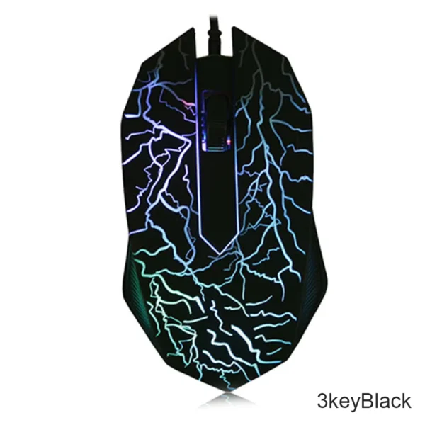 Colorful RGB Wired Gaming Mouse 2400 DPI Ergonomic