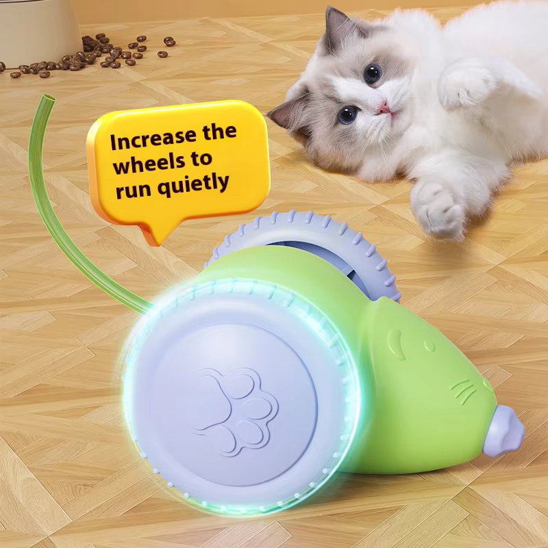 Rechargeable Smart Mouse Cat Toy with Obstacle Avoidance