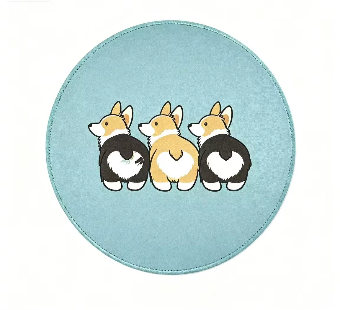 Lovely Dog Abstract Mouse Pad with Non-Slip Rubber Base