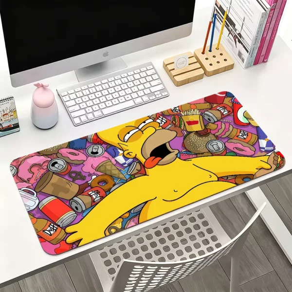 S-Simpsons Cartoon Large Non-Slip Waterproof Mouse Pad